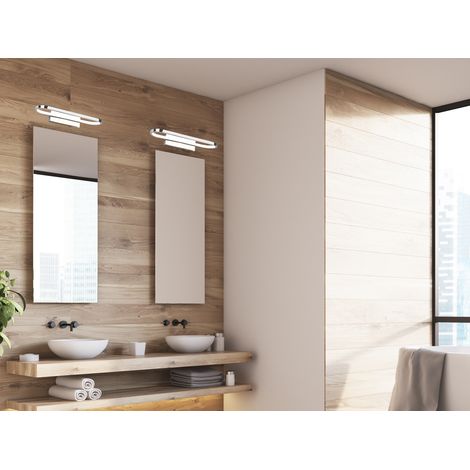 LED Badezimmer Wandleuchte 2er Set in Chrom - Spiegelleuchten, Breite 40cm (1/5)