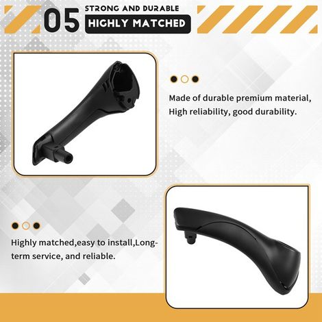 For Renault CLIO3 right-hand drive, front left door handle assembly + small cover. (1/5)