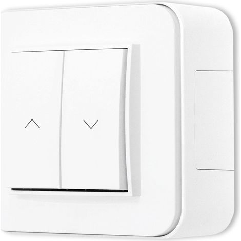 Interruttore per tapparella con serratura, set da montaggio a superficie, mini rotondo bianco (1/5)