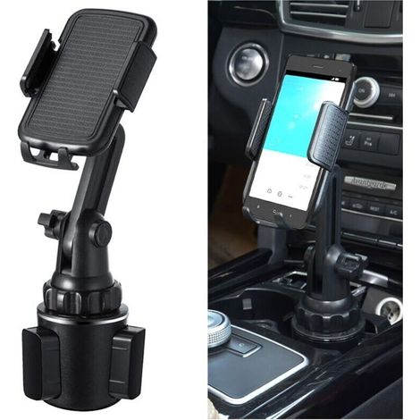 Support universel pour téléphone et porte-gobelet, support orientable pour smartphone, support rotatif à 360° pour porte-gobelet, support pour smartphone, accessoires réglables pour voiture