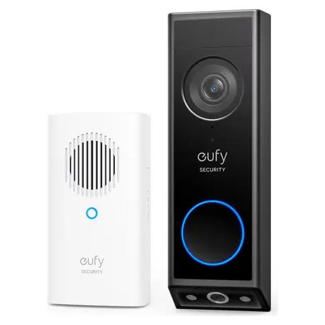 Eufy Security Sonnette Vidéo E340 Avec Sonnette Caméra à Double Objectif Vision 2K Full HD et Vision Nocturne Couleur Sonnette Sans Fil et Stockage Local Extensible Jusqu'à 128 Go (1/4)
