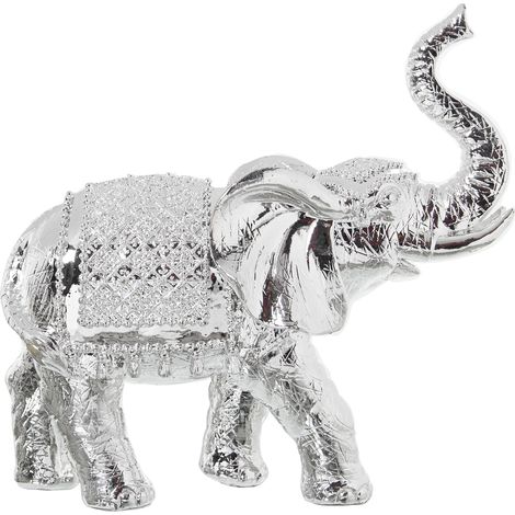 Figurine Résine Éléphant Argenté 22X9X21 Cm (1/2)