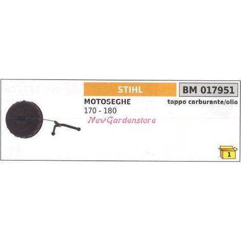 Tapón del depósito de combustible del motor STIHL motosierra 170 180 017951