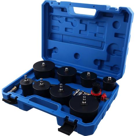 9pcs Turbo System Leak Tester, Boost Pressure Leak Test Kit, Boost Pressure Leak Tester for Cooling System with Pressure Gauge (1/5)