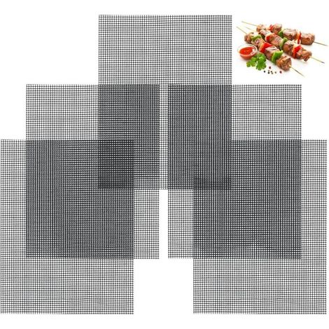 Tapis De Grill - 40 x 30 cm - Réutilisable - Sans PTFE Sans BPA - Pour Barbecue Gaz Plaque Électrique Four - Lot De 5 (1/5)