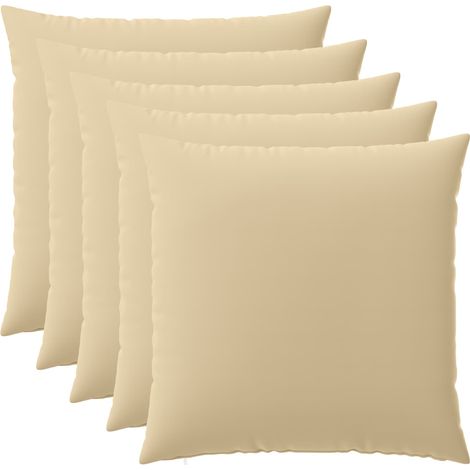 Cushion Cover 6 pcs HEERLEN Beige 60 x 60 cm Polyester vidaXL (1/5)