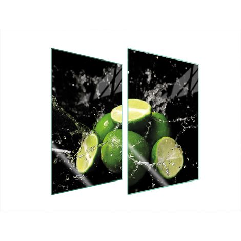 GLASSCHUTZPLATTE FÜR KÜCHE 2x35x52 LIMETTE (1/5)