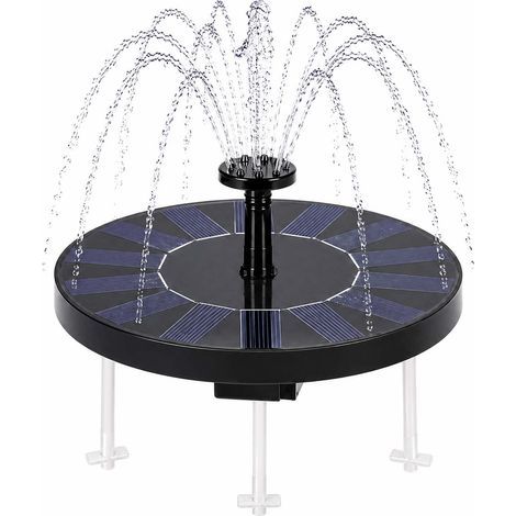 Solar fountain with feet and 7 nozzles for bird bath and 18 cm basin (1/5)