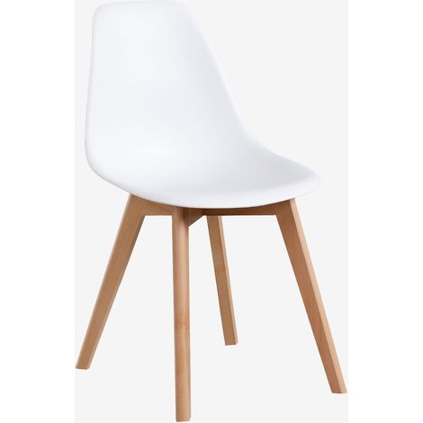 SKLUM Esszimmerstuhl aus Polypropylen und Buchenholz Scand Nordic Weiss (1/5)