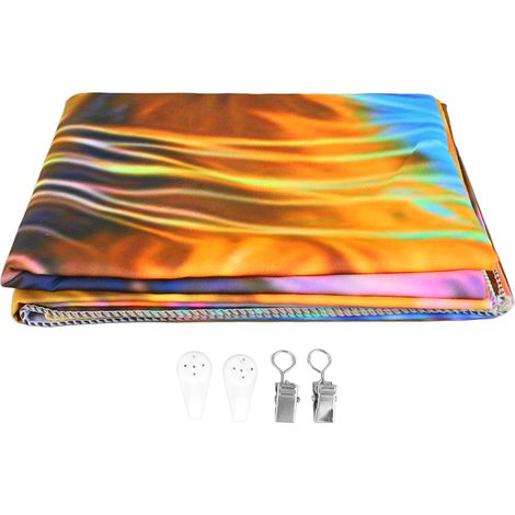 Tapis Noir Lumière UV Réactif Lion Coloré Durable pour Chambre Salon 200x150cm (1/5)