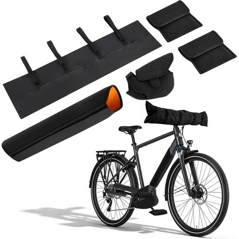 Housse de Protection pour Moteur Central et Batterie de Vélo Électrique, Lot de 5 Pièces, Capot Moteur, 2 Sacs pour Pédales, Protection Contre la Pluie, Compatible avec VTT (1/5)