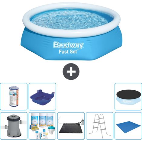 Bestway Piscina Bestway Fast Set Rotonda - 244x61 cm - 8-pezzi  S21402 (1/5)