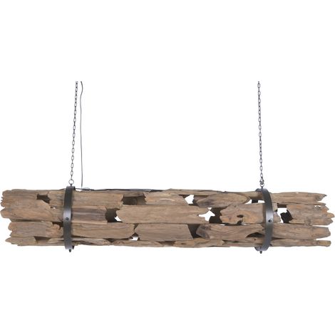 Lampara Techo Raiz De Teca Reciclada 180X33X33 (1/5)