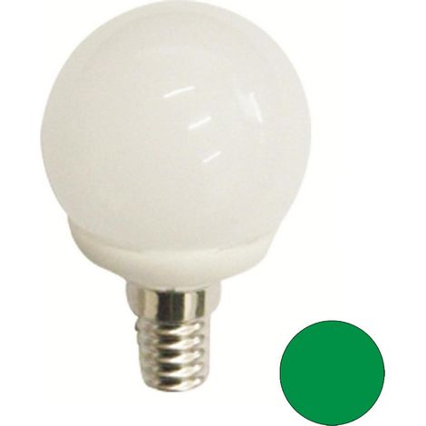 Bombilla LED Esférica Verde E14 (4W) (1/2)