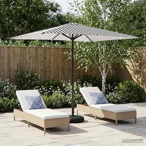 Paraguas de Jardín con Base 200 x 300 cm Poliéster Rectangular