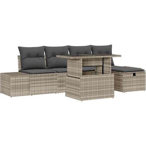 Maison Exclusive - Conjunto de sofá de jardín 6 uds. Poliratán (1/5)