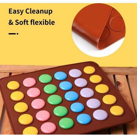 Silicone Backmatten pour les Macarons, anti-adhérence en Silicone Backmatten, à usage alimentaire Backmatte, idéal pour les Maca (1/4)