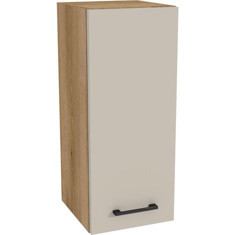 Oberschrank 30/72 Capri-Korpus, Eiche Evoke Front, Kaschmir Matt (1/3)