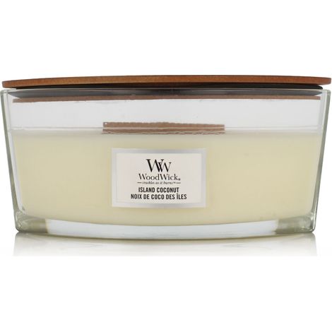 WoodWick vela aromática en forma de elipse, coco isleño