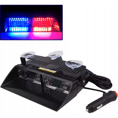 SPIA DI AVVERTENZA A LED ROSSO-BLU DIETRO IL FINESTRINO, INTERRUTTORE 18PROG (1/5)