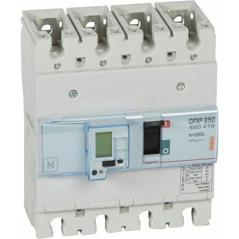 Disjoncteur électronique avec unité de mesure DPX³250 pouvoir de coupure 25kA 400V - 4P - 250A - LEGRAND