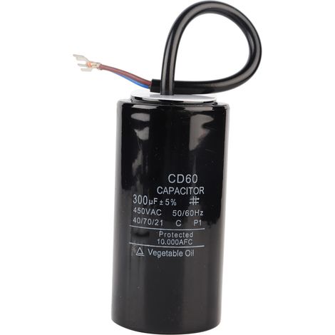 Condensateur de démarrage 450V 300µF CD60 pour moteur de pompe - Condensateur film (1/5)