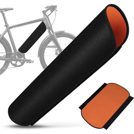 Housse de batterie – Vélo électrique – Noir/orange – Étanche – Protection froid et pluie – Universelle (1/5)