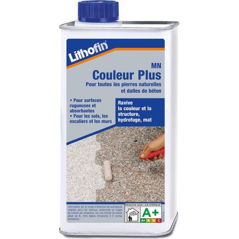 Lithofin – Imprégnation hydrofuge intensificatrice 1L – Pour marbre, granit, travertin – Effet mouillé durable – Protège et ravive la couleur