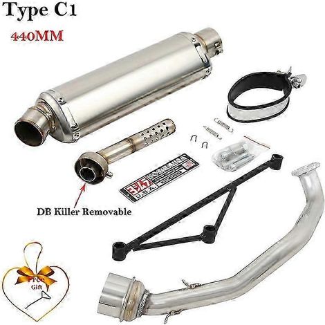 Système d'échappement complet pour moto, silencieux modifié, tube de liaison avant, DB Killer, pour Yamaha GY6-125, GY6, 125cc, 150cc (Type C1) (1/5)