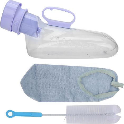 1000ml urinoir homme anti-fuite entonnoir collecteur d'urine pour patient alité personne âgée (1/5)