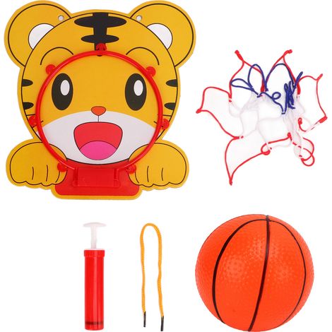 Panier de Basket Suspendu Miniature en Plastique avec Ballon et Filet pour Jeux d'Intérieur et d'Extérieur (1/5)