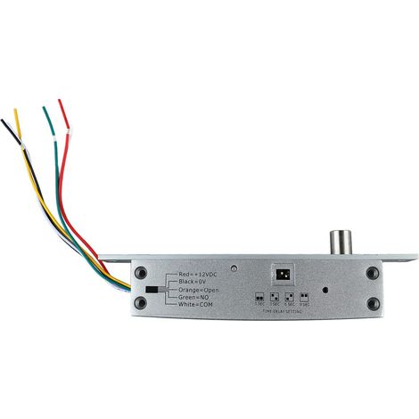 DC 12V 5 Lignes Serrure à Pêne électrique Pêne Dormant étroit Serrure de Porte à Pêne Dormant avec Affichage LED temporisé pour le Contrôle D'accès D'entrée (Verrouillage de mise hors tension) (1/5)