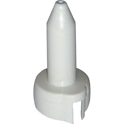 Fourreau plastique blanc 789032 – Gond de fixation pour paumelle – Résistant à l'humidité – Dimensions 40 x 18,5 x 1,5 mm – Mermier (1/2)