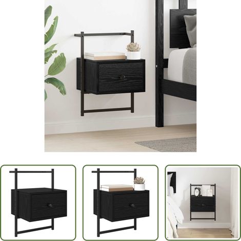 Rangement chambre - Cabinet de chevet Chêne noir 35 x 30 x 51 cm Bois d'ingénierie (1/5)