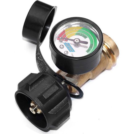 Indicateur de niveau de propane pour bouteille de gaz, manomètre à code couleur universel pour bouteille et barbecue (1/5)