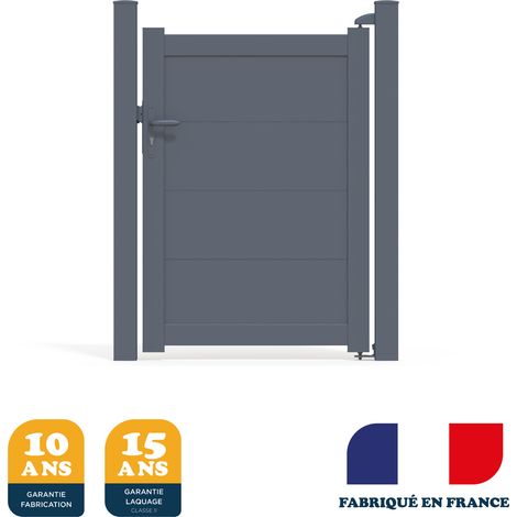 Portillon prêt à poser MARYN Gris 7016 L104 cm X 135cm en aluminium BELTY (1/3)