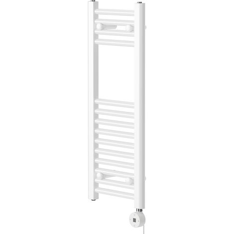 Pizarro White 800mm x 300mm Straight Digital Thermostatic Electric Heated Towel Rail (1/5)