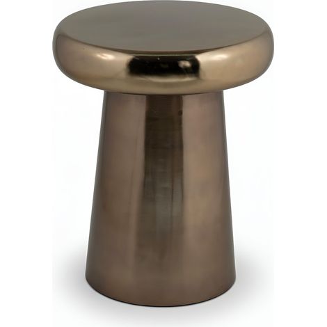 Table d'appoint ronde en métal doré D40 cm - ANOUK (1/5)