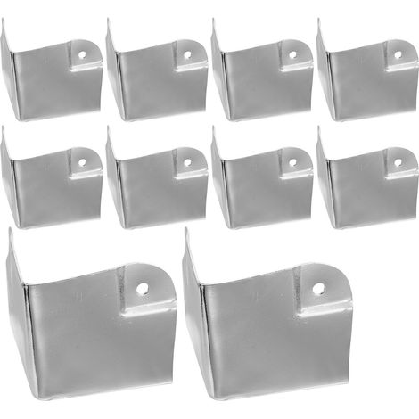 Lot de 10 protections d'angle métalliques 50 x mm pour meubles (1/5)