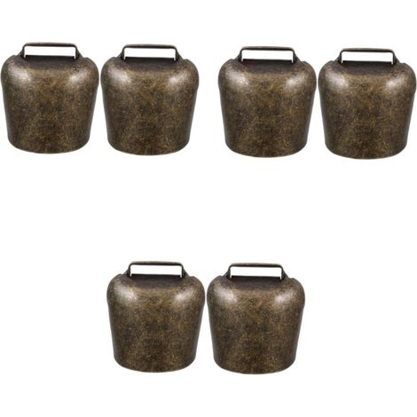 Lot De 3 Cloches À Suspendre Épaisses Pour Animaux Grandes Cloches Agricoles Pour Moutons Chevaux Vaches Décoration En Fer Sûr 2 Pièces X 3 (1/5)