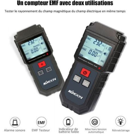 Tragbares Gerät zur Messung elektromagnetischer Strahlung, Dosimeterdetektor für elektrische und magnetische Felder mit akustischem und optischem Alarm