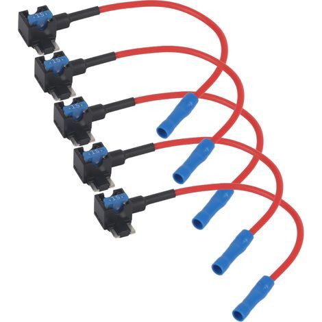 Adaptateur de robinet de fusible automatique de voiture, 5 pièces, Micro Mini porte-fusibles à lame (1/4)