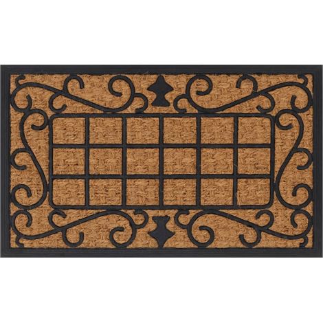 Fußmatte Rechteckig 45x75 cm Gummi und Kokosfaser