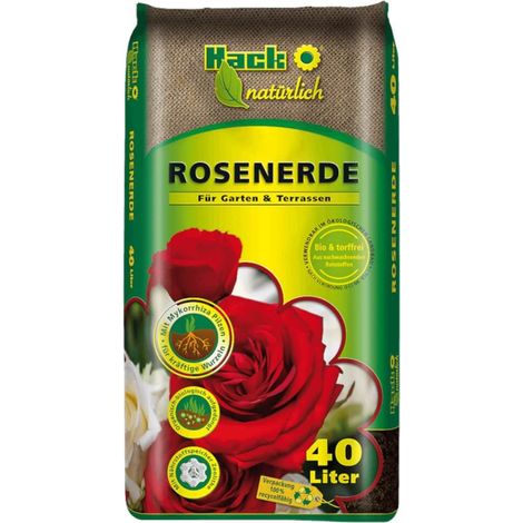 HACK Rosenerde 40 l Gartenerde Terassenerde Blumenerde