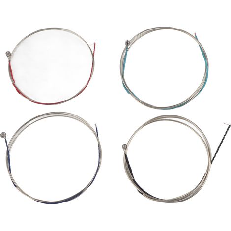 4 cordes Alto A-1re D-2e G-3e Do-4e Fil argenté Nickel, Âme acier, Boule nickelée (1/5)