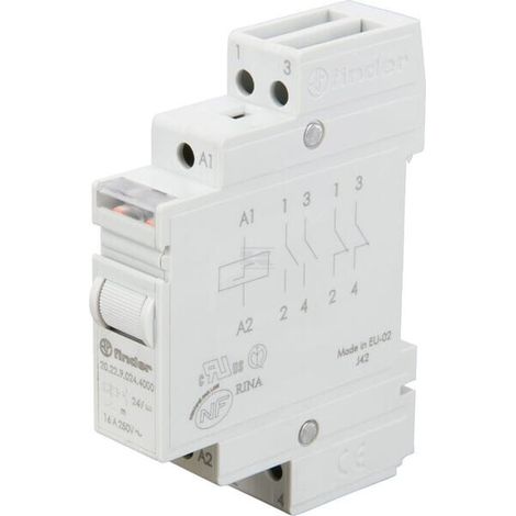 Telerruptor 2M 16A 24VDC FINDER 202290244000 (1/2)