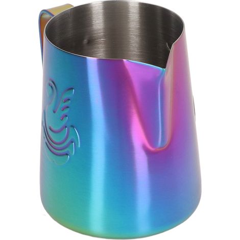 Pichet mousseur à lait 380 ml en acier inoxydable de qualité alimentaire avec bec verseur en forme d'aigle, tasse multifonction pour latte crémeux et éclatant (1/5)