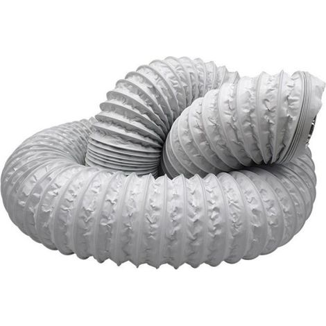 1 Tuyau flexible, diamètre 100 mm, longueur 6 m, PVC-aluminium, pour évacuation fumée et ventilation