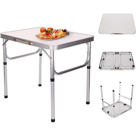 Small Folding Camping Tables Indoor Picnic Table Portable Folding Camping Picnic Table Party Kitchen Outdoor Garden Bbq Aluminum for Indoor Outdoor Home Party and Camping 44.5x57x60cm (1/5)
