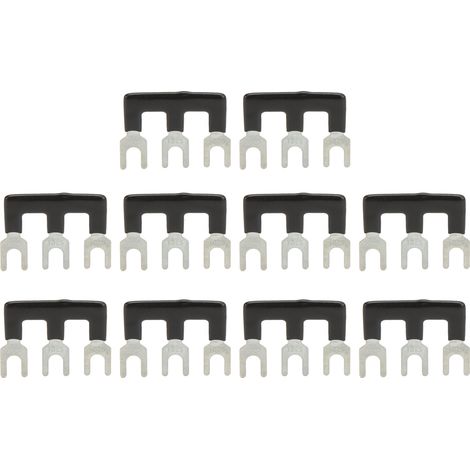 Dix unités vendues par bornier TB, barrette de connexion 25 A, connecteur de court-circuit, multiprise, TB-2503 (1/5)